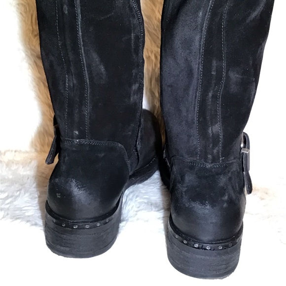 L’idea by Lori black leather/suede riding boots - Picture 7 of 9